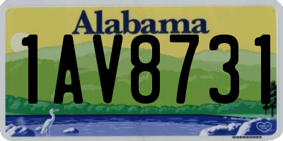 AL license plate 1AV8731