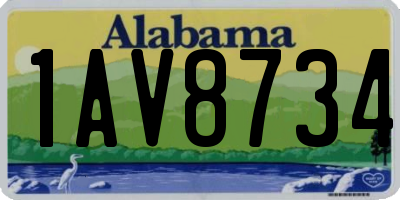 AL license plate 1AV8734