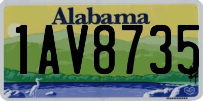 AL license plate 1AV8735