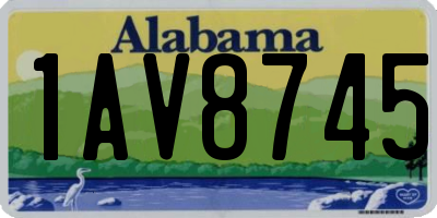 AL license plate 1AV8745