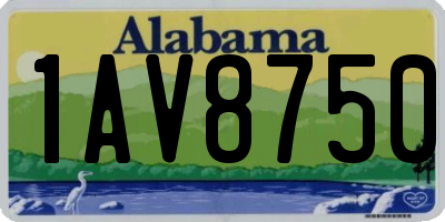 AL license plate 1AV8750