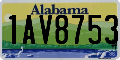 AL license plate 1AV8753