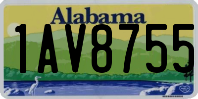 AL license plate 1AV8755