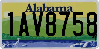 AL license plate 1AV8758