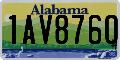 AL license plate 1AV8760
