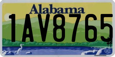 AL license plate 1AV8765