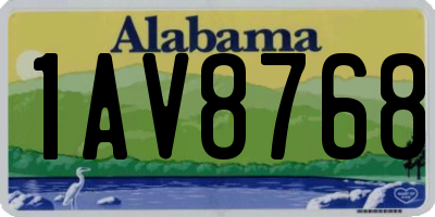 AL license plate 1AV8768