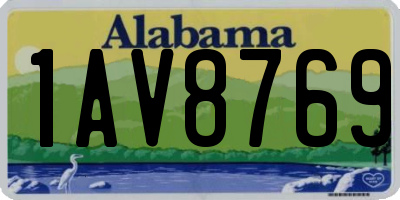 AL license plate 1AV8769