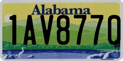 AL license plate 1AV8770