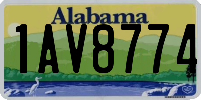 AL license plate 1AV8774