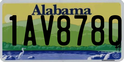 AL license plate 1AV8780