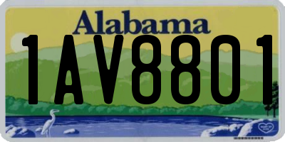AL license plate 1AV8801