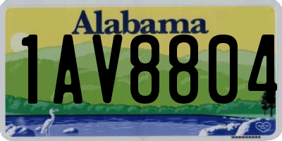 AL license plate 1AV8804