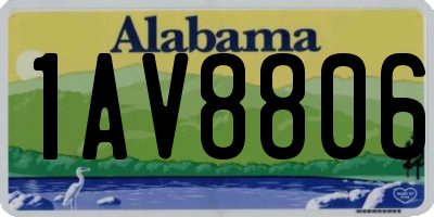 AL license plate 1AV8806