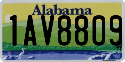 AL license plate 1AV8809