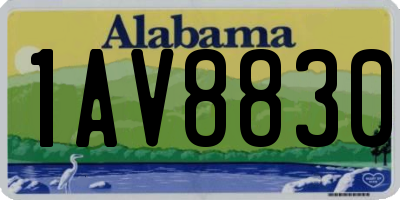AL license plate 1AV8830