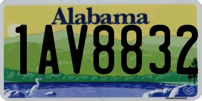 AL license plate 1AV8832