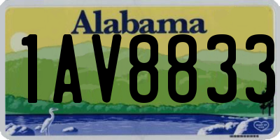 AL license plate 1AV8833