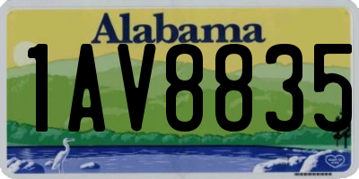 AL license plate 1AV8835