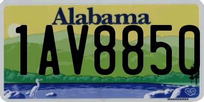 AL license plate 1AV8850