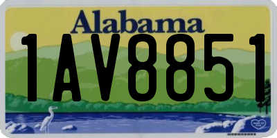 AL license plate 1AV8851