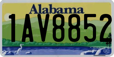 AL license plate 1AV8852