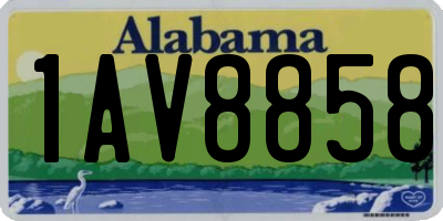 AL license plate 1AV8858