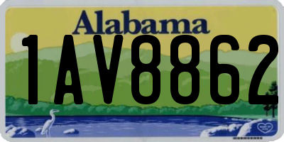 AL license plate 1AV8862