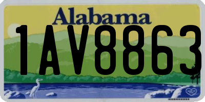 AL license plate 1AV8863
