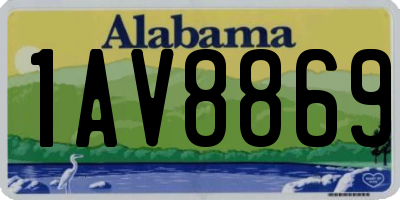 AL license plate 1AV8869
