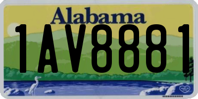AL license plate 1AV8881