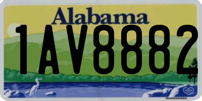 AL license plate 1AV8882