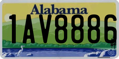 AL license plate 1AV8886