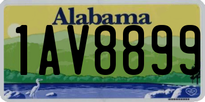 AL license plate 1AV8899