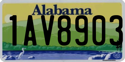AL license plate 1AV8903