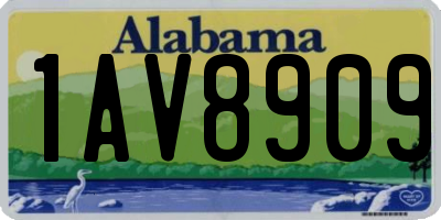 AL license plate 1AV8909