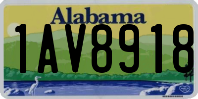 AL license plate 1AV8918