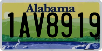AL license plate 1AV8919