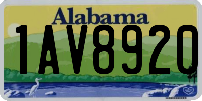 AL license plate 1AV8920