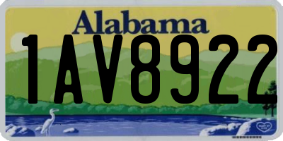 AL license plate 1AV8922