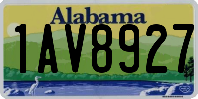 AL license plate 1AV8927