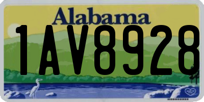 AL license plate 1AV8928