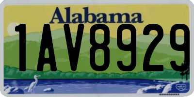 AL license plate 1AV8929