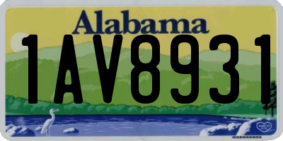AL license plate 1AV8931