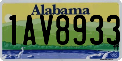 AL license plate 1AV8933