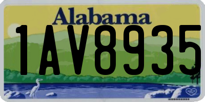 AL license plate 1AV8935