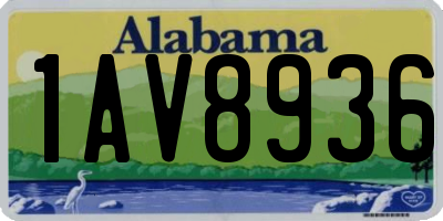 AL license plate 1AV8936