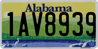 AL license plate 1AV8939
