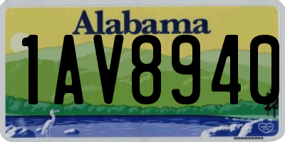 AL license plate 1AV8940