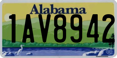 AL license plate 1AV8942